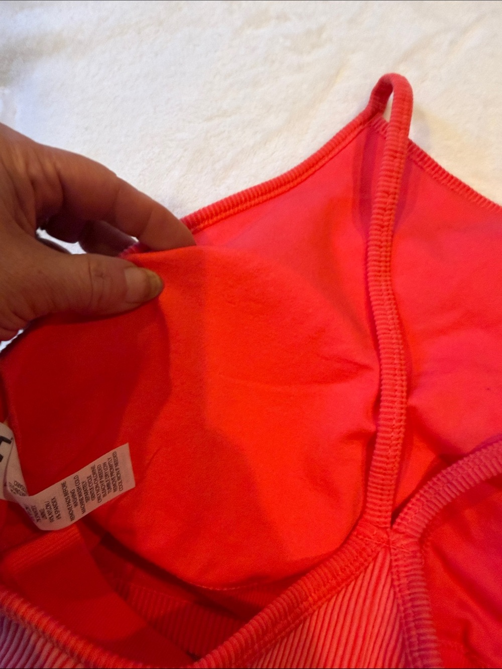JoyLab Coral Ribbed Crop Tank - Picture 3 of 5